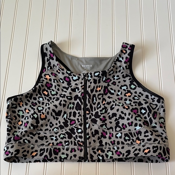 torrid | Women's Low-Impact Wireless Zip-Front Active Sports Bra Size 3X - Picture 3 of 10